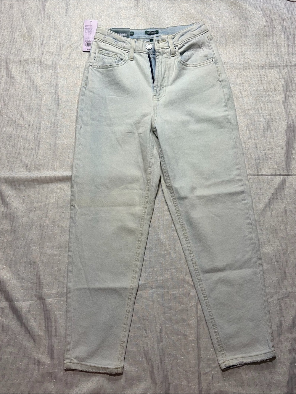Wild Fable High-Rise Women's Tappered Straight Jeans in Ultra Light Wash 2, 27”